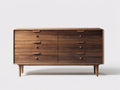 Cassettiera - legno di noce - 152 x 46 x 86 cm - noce - stile moderno di metà secolo