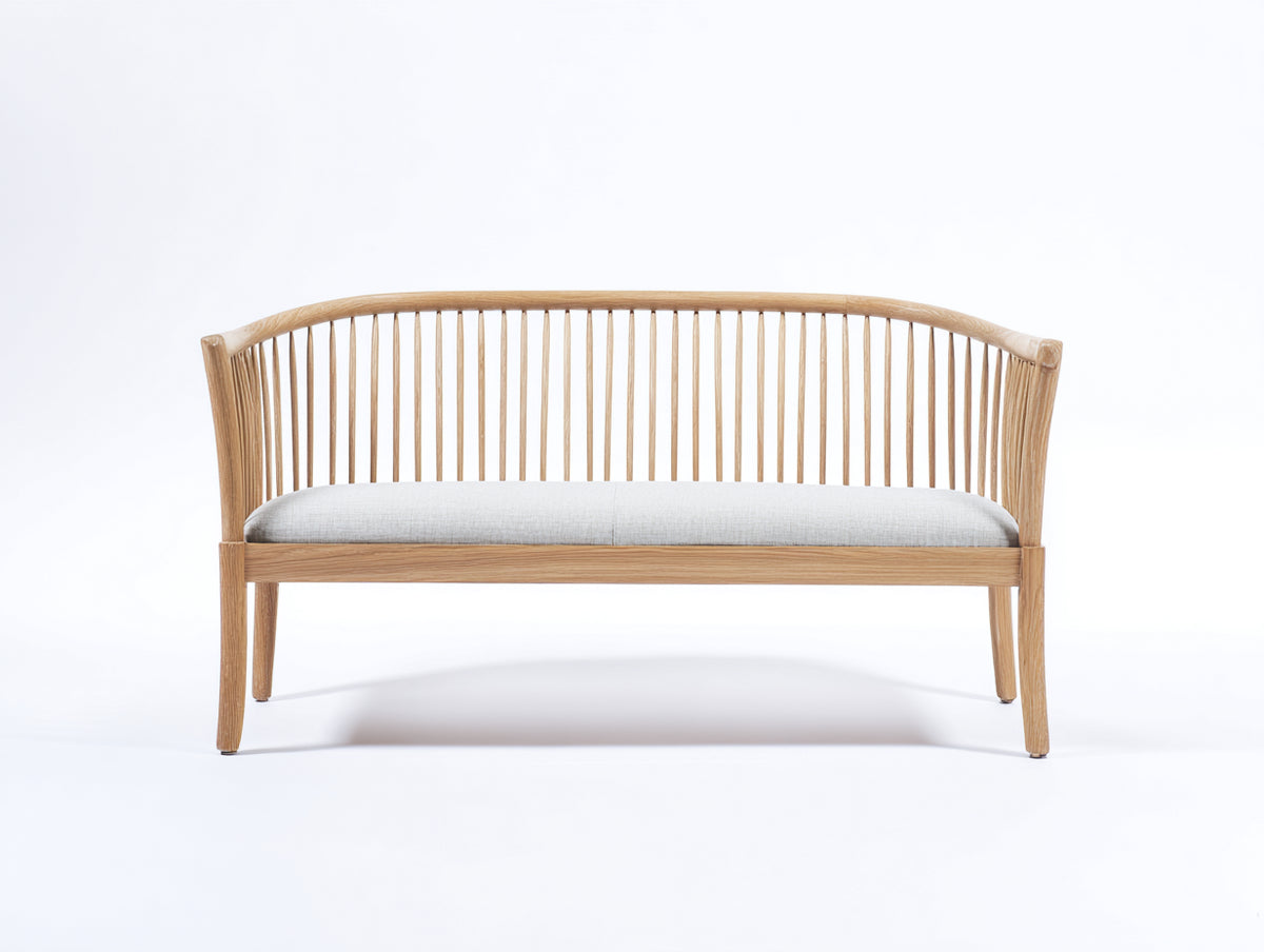 Panche da giardino - Legno-Tessuto - 150 x 65 x 85 cm - Marrone naturale-Grigio chiaro - Stile nordico
