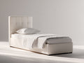 Letto singolo-Tessuto-205x100x115 cm-Beige-Stile moderno