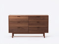 Cassettiera - legno di noce - 140 x 45 x 82 cm - noce - stile moderno di metà secolo