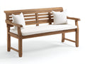 Panche da giardino - Legno-Tessuto - 155 x 65 x 90 cm - Marrone-Crema - Stile rustico