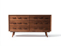 Cassettiera - legno di noce - 155 x 46 x 84 cm - noce - stile moderno di metà secolo