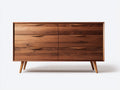 Cassettiera - legno di noce - 150 x 45 x 85 cm - noce - stile moderno di metà secolo